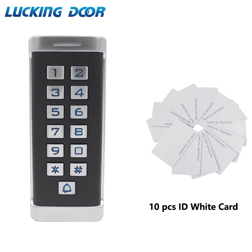 Metal 125KHZ Rfid Access Control System Keypad with 2000 Users Wigan Output 26 Swipe Card Password Electronic Lock Community: AC and 10 ID cards