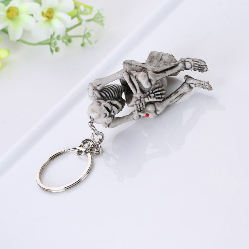 1 Pc Schedel Wc Purse Bag Rubber Sleutelhanger Sleutelhanger Auto Ornament Accessoires Charme Hanger Grappige Cars Accesiores