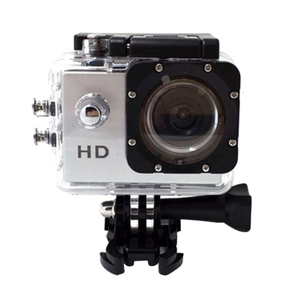 Owgyml udendørs sport action mini kamera vandtæt cam screen farve vandafvisende videoovervågning undersøisk kamera: Sølv