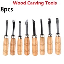8 Pcs Wood Carving Tool Wood Cutter Manual Wood Carving DIY Tool Hand Tools Chisel Tool Woodworking Tools Accessories