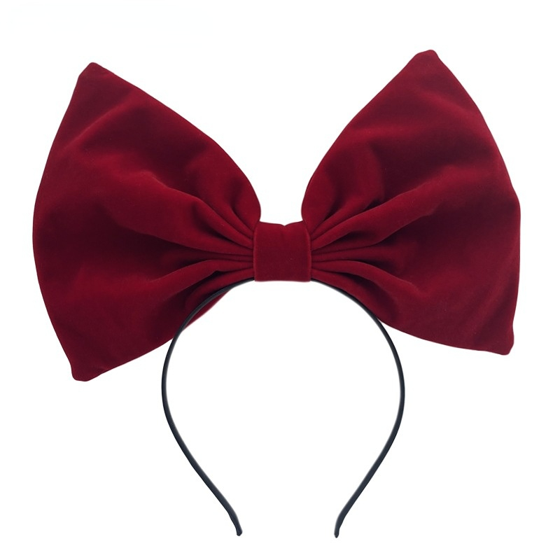 Meisjes Vrouwen Grote Bogen Hoofdbanden Haarbanden Haarhoepel Bruiloft Carnaval Feestkostuum Accessoires Rood Zwart: GRIJS