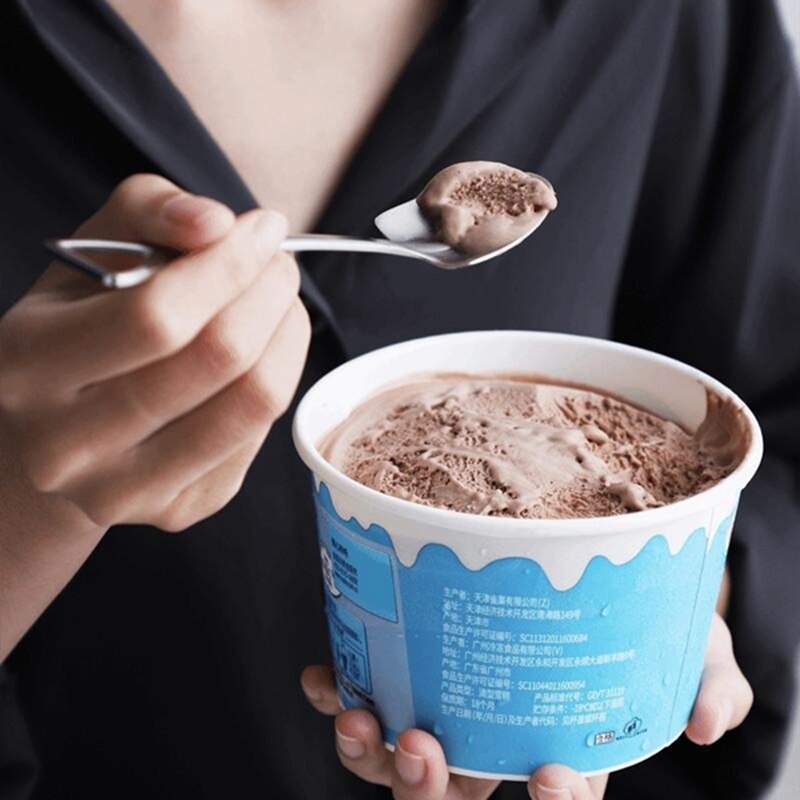 Ensemble De 4 Cuillères à Long Manche En Acier Inoxydable