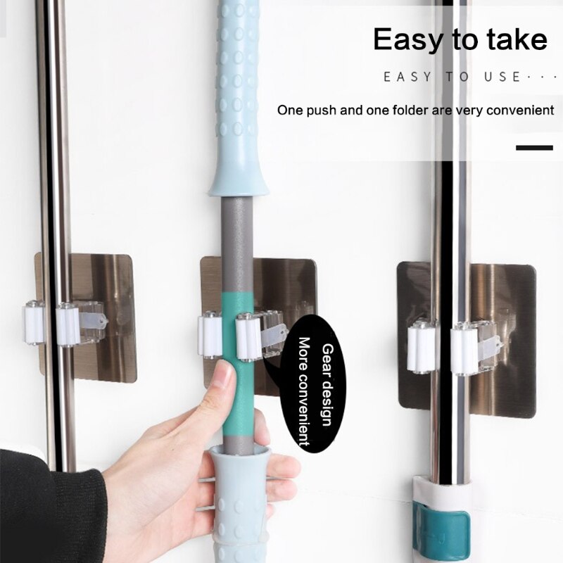 Uchwyt ścienny wycierać spinacz brushroom uchwyt samoprzylepny Organizer stojak wieszak kuchnia łazienka przechowywanie silny bezszwowy haki