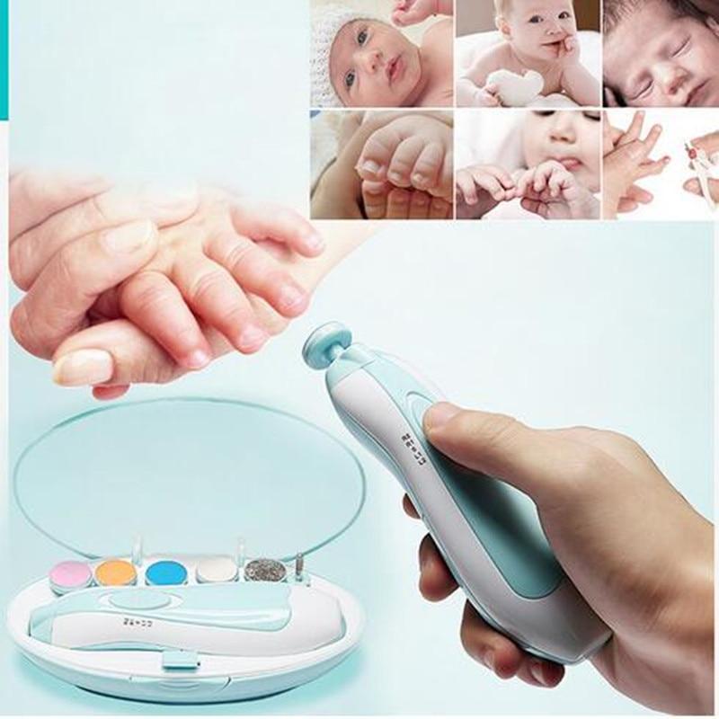 6 in 1 Elektrische Nagel Haarschneidemaschine Cutter Baby Nagel Trimmer Manikübetreffend Pedikübetreffend Haarschneidemaschine Cutter Schere freundlicher Kleinkind Babys Nagel Werkzeuge
