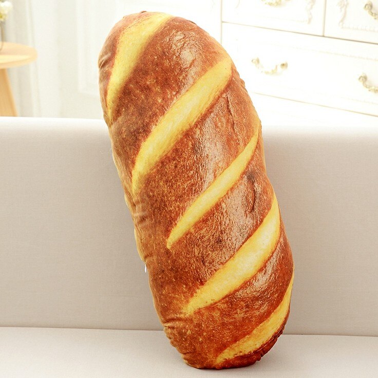 Simulationnel en peluche pain steak pizza forme oreiller drôle nourriture sieste oreiller et coussin enfants jouet d'anniversaire: 60cm bread huang