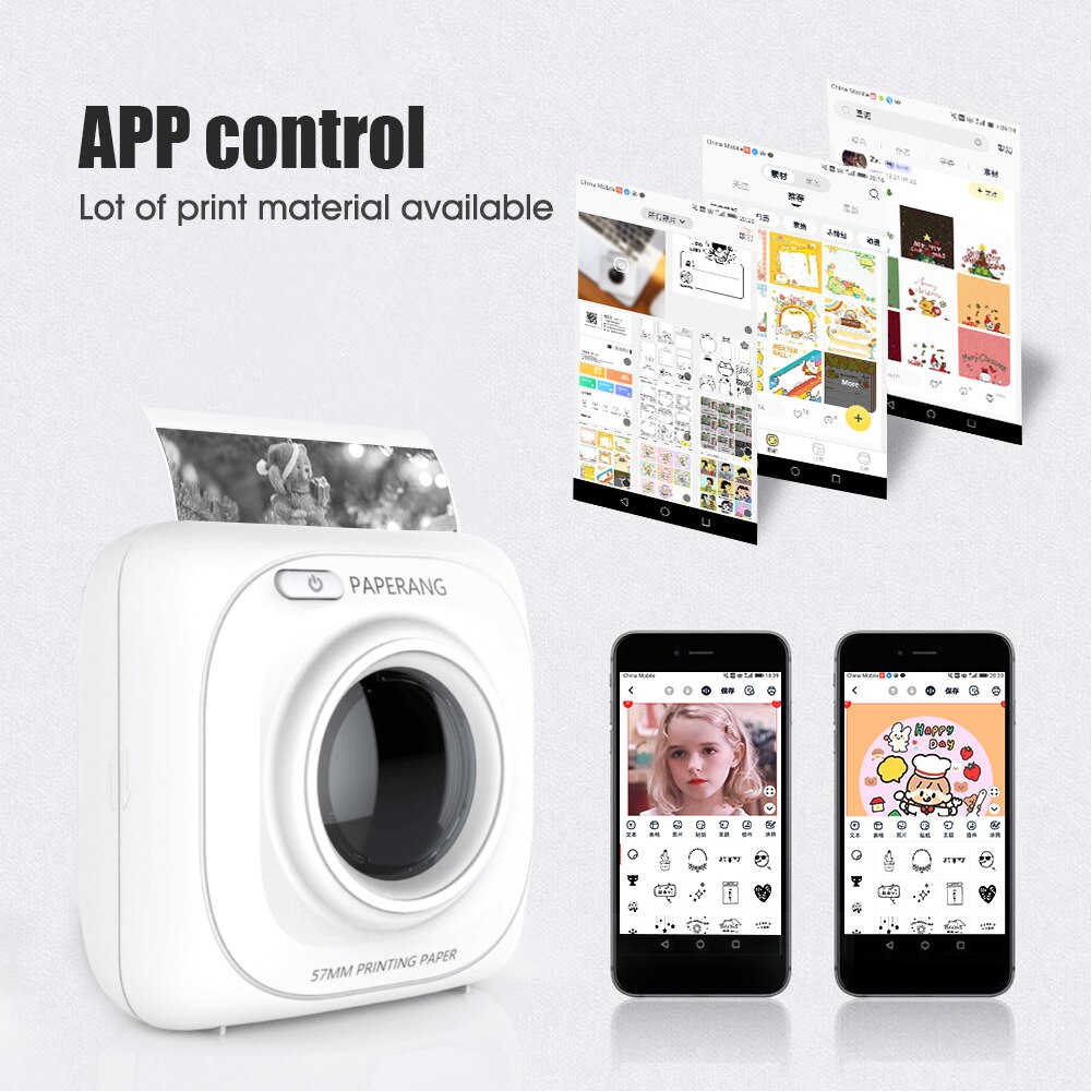 PAPERANG P1 – Mini-imprimante Photo de poche sans fil, Version globale, connexion de téléphone BT4.0, imprimante thermique Portable clairement