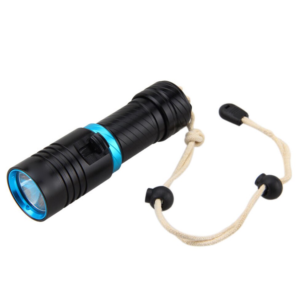 Waterproof Underwater T6 LED Outdoor Diving Snorkeling Flashlight Torch Light Rechargeable Stainless Steel Flash Light