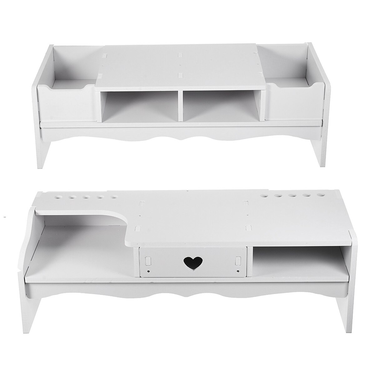 Computer Monitor Riser Stand Desktop Holder Laptop Display Screen Shelf Drawer Storage Rack Organizer Monitors Accessories