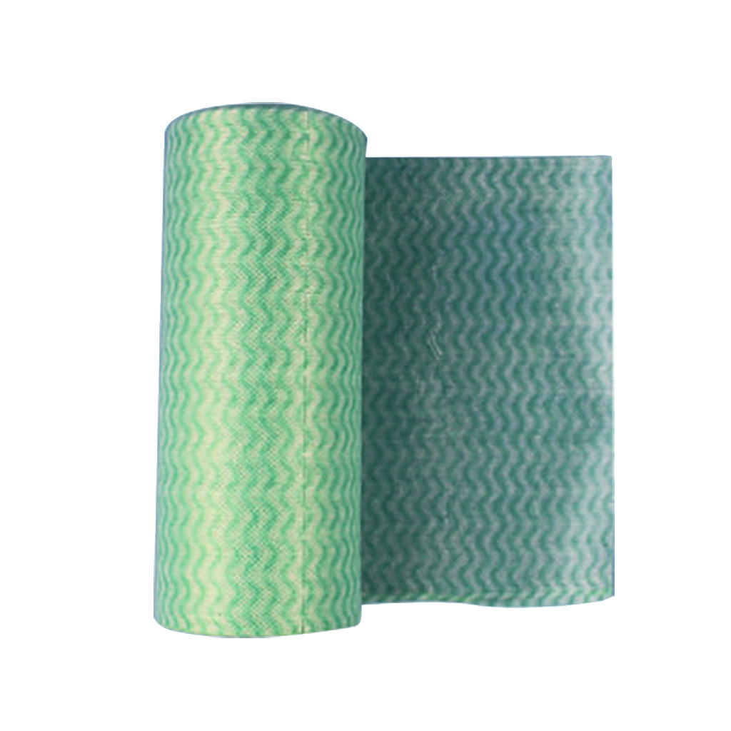 1 Roll Cleaning Wash Cloth Kitchen Towel Duster Cloth Non-woven Fabric Kitchen Cleaning Towel No Oil Rag Furniture Dish Cloth: green