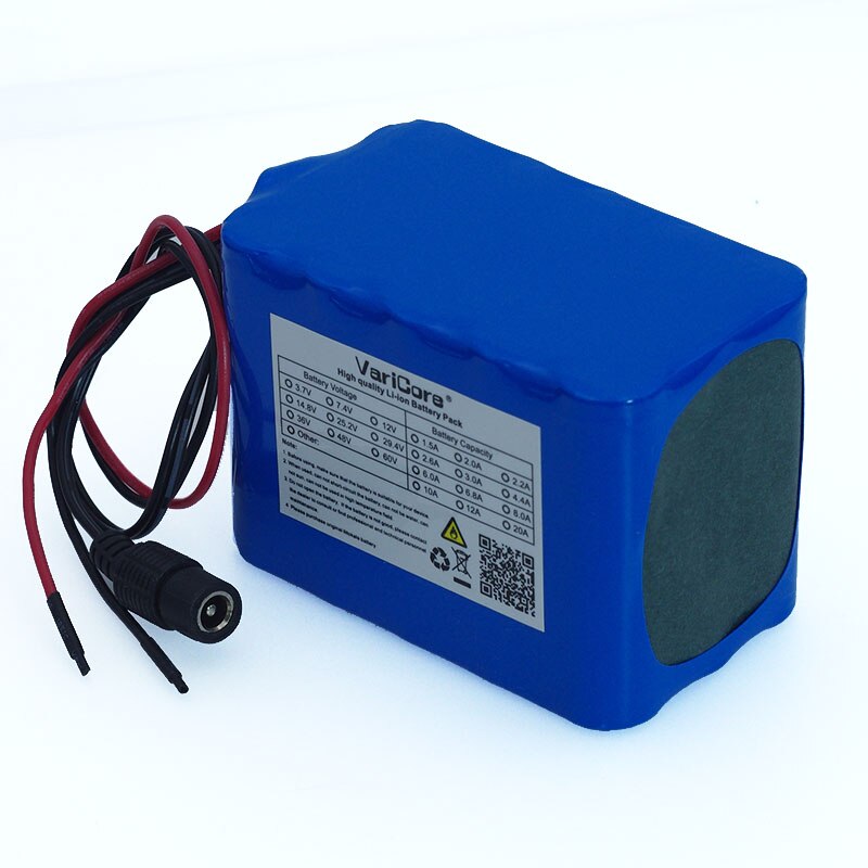 VariCore 100% nueva protección de gran capacidad 12 V 10Ah 18650 batería recargable de litio 12,6 v 10000 mAh capacidad