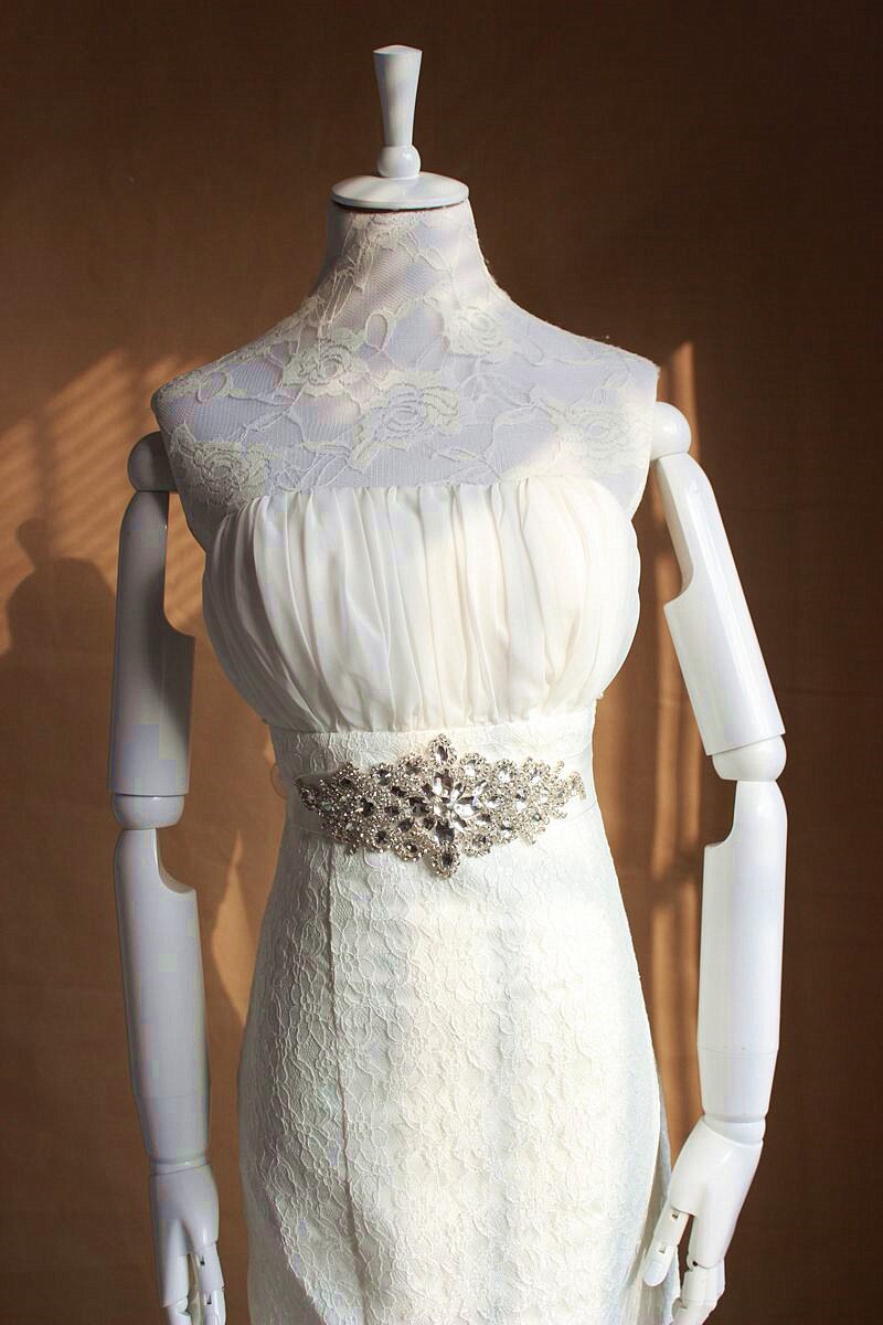 AYiCuthia Kristall Hochzeit Zubehör Satin- Hochzeit Kleid Gürtel Braut Band Bund Schärpe Gürtel für Abend Prom Dresse Y1