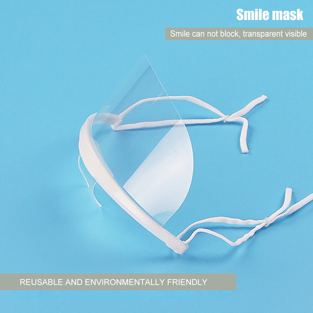 20Pcs Gezondheidszorg Tool Transparante Maskers Permanente Anti Fog Catering Voedsel Hotel Plastic Keuken Restaurant Maskers