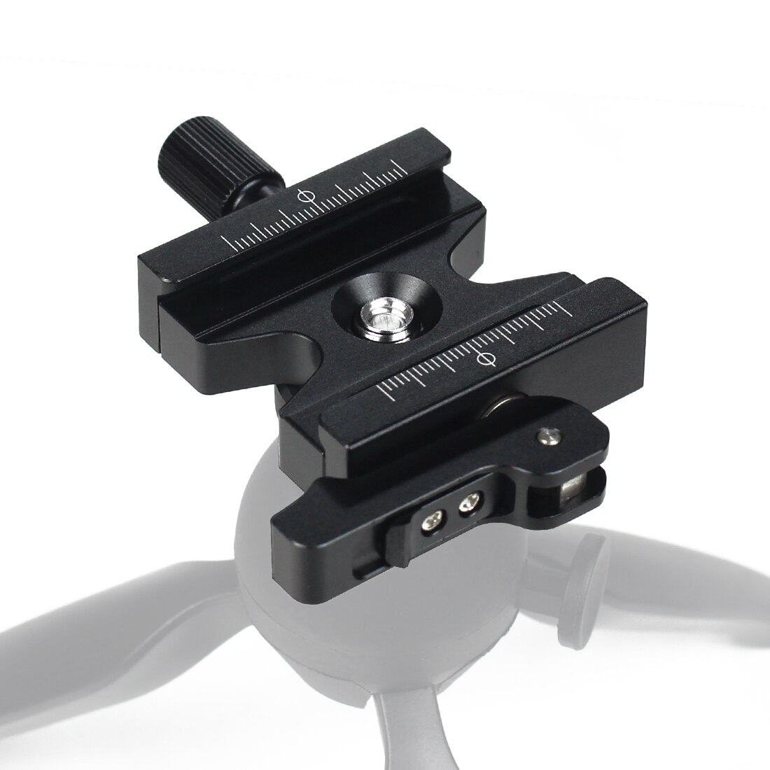 Quick Release Clamp Adjustable Lever Knob Double Lock 1/4" 3/8" Screw Adapter CL-50LS for Arca Swiss RRS Plate Ball Head Tripod