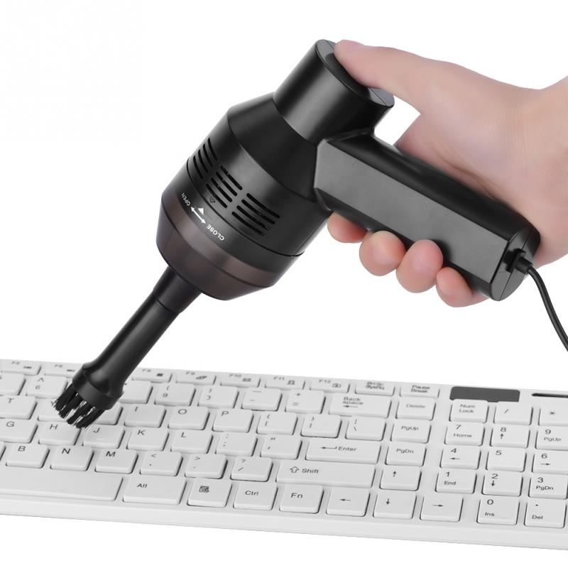 Draagbare Mini Handheld USB Toetsenbord Stofzuiger voor Laptop Desktop PC Zwart