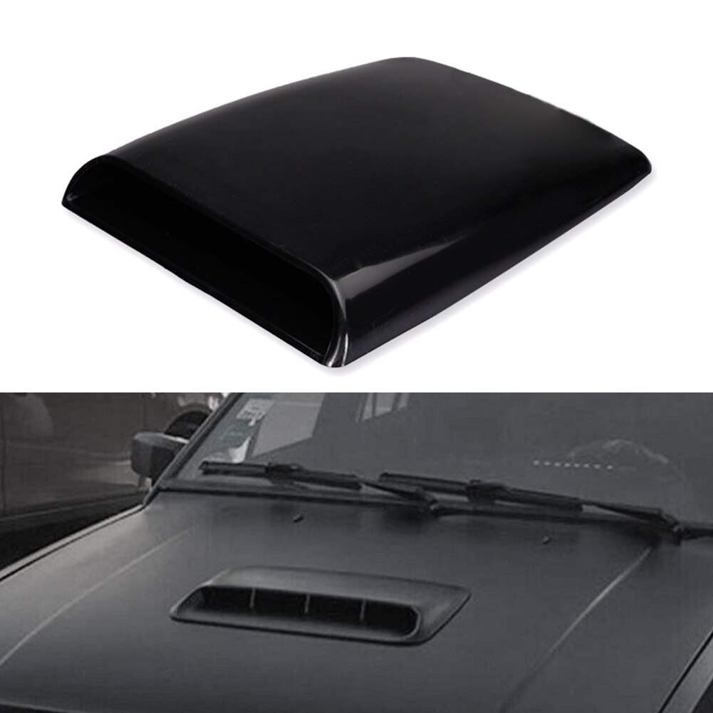 Universal Auto SUV Decorative Air Flow Intake Scoop Bonnet ABS Air Vent Cover Hood Black/White/Silver/Carbon Fiber: black