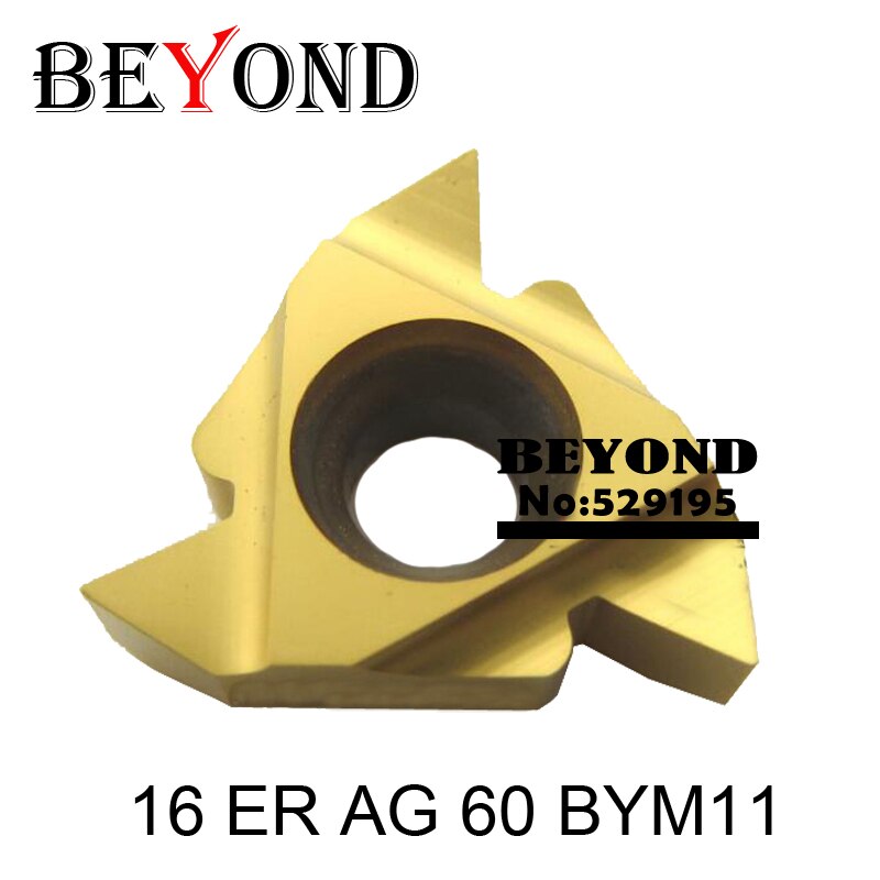 16 ER AG 60 BYM11, iso Metric Full Profile Carbide Draadsnijplaten Hardmetalen Threading Tool Threading Inserts 16ER AG60