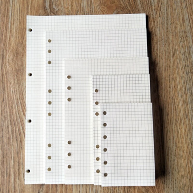 A5 A6 A7 Loose Leaf Notebook Paper Inner Page Diary Weekly Monthly Planner Holes Paper Refill Line Grid Blank Paper Refills