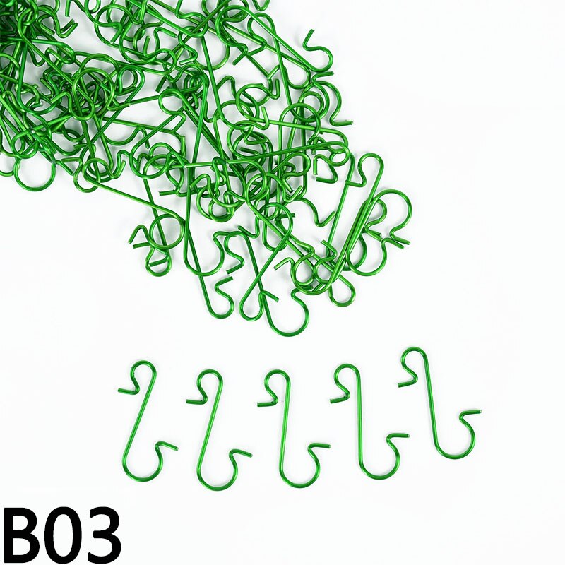 50 stk julekroker juletrepynt mini s-formede kroker krans ornament ball anheng kroker kroker jule hjemme festutstyr: B03