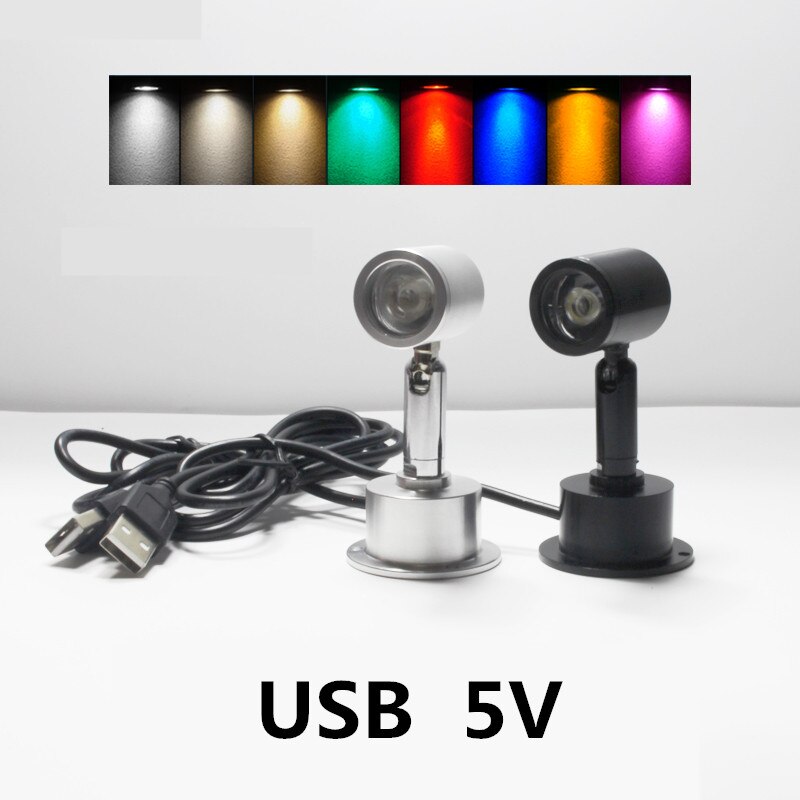 Projecteur Led USB 3W DC5V, armoire à bijoux, vitrine, lampe de comptoir, monté en Surface, Mini Spot lumineux au plafond, Interface USB 5V
