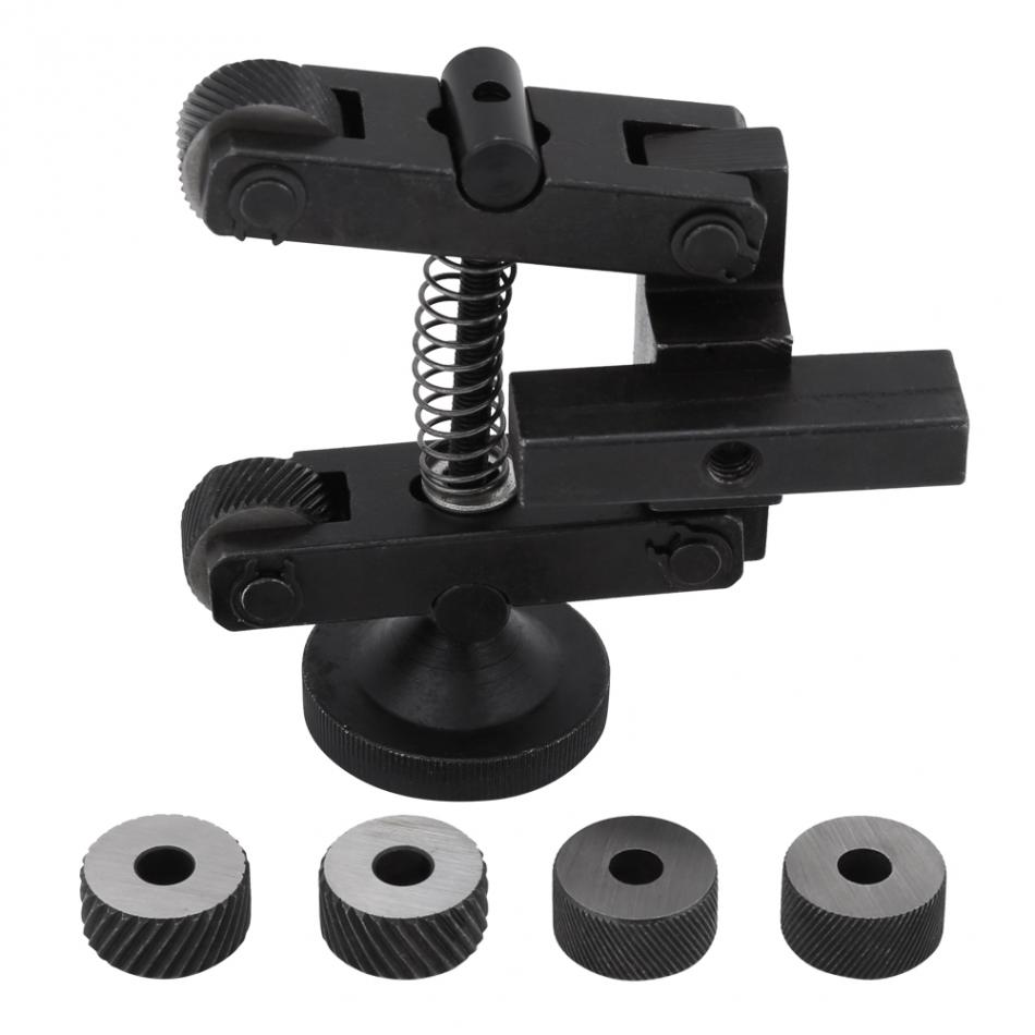 1 pièces Knurling Knurler porte-outil linéaire Knurl outil tour réglable tige avec roue