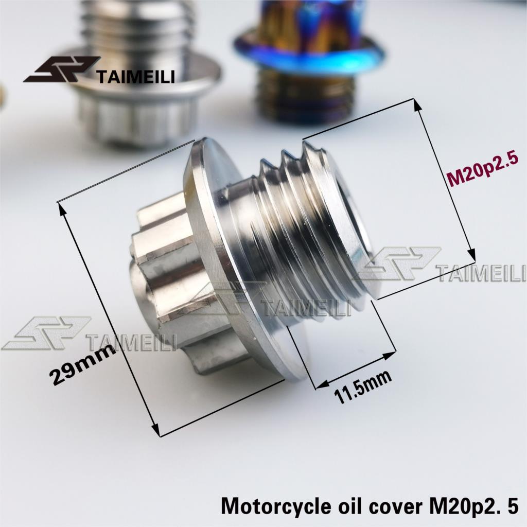 Titanium legering  tc4 motorfiets  m20 p2.5 oliedeksel schroef hard fight / bws fossad gyg gu bheil a