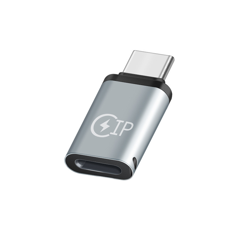 Uniwersalny adapter do ładowania telefonu typu C. Konwerter kabla Lightning żeński na USB C męski Złącze szybkiego ładowania: green