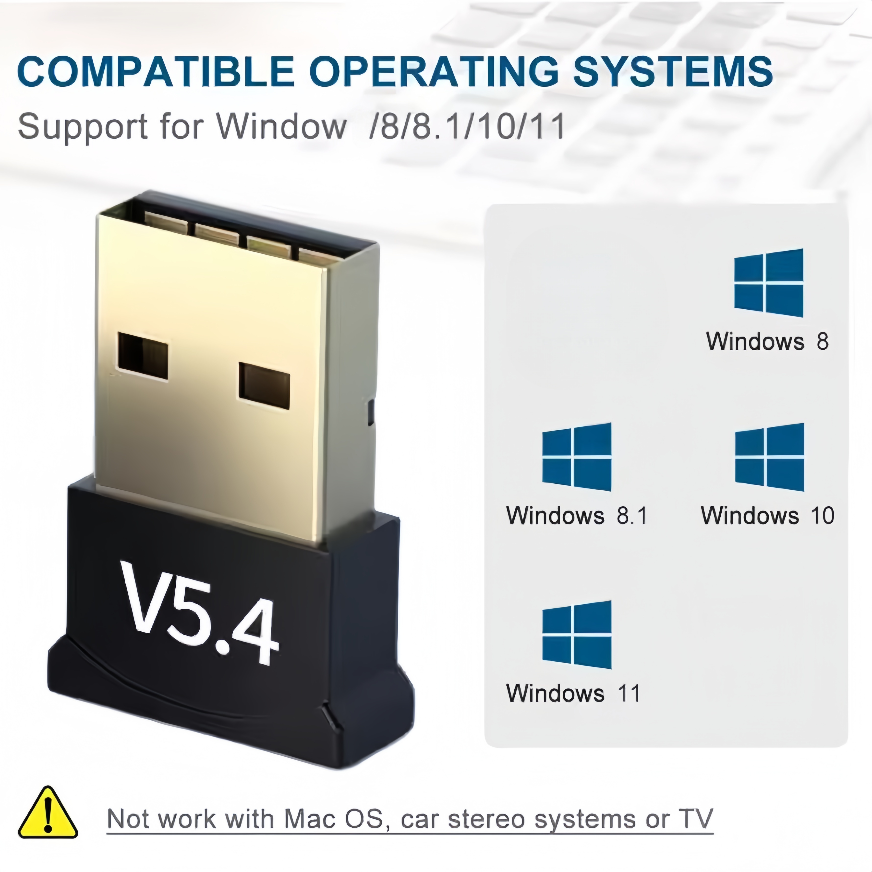 USB Bluetooth Adapter 5.4 Wireless USB Bluetooth Audio Receiver for PC Desktop Laptop Mouse Keyboard Headsets Speakers