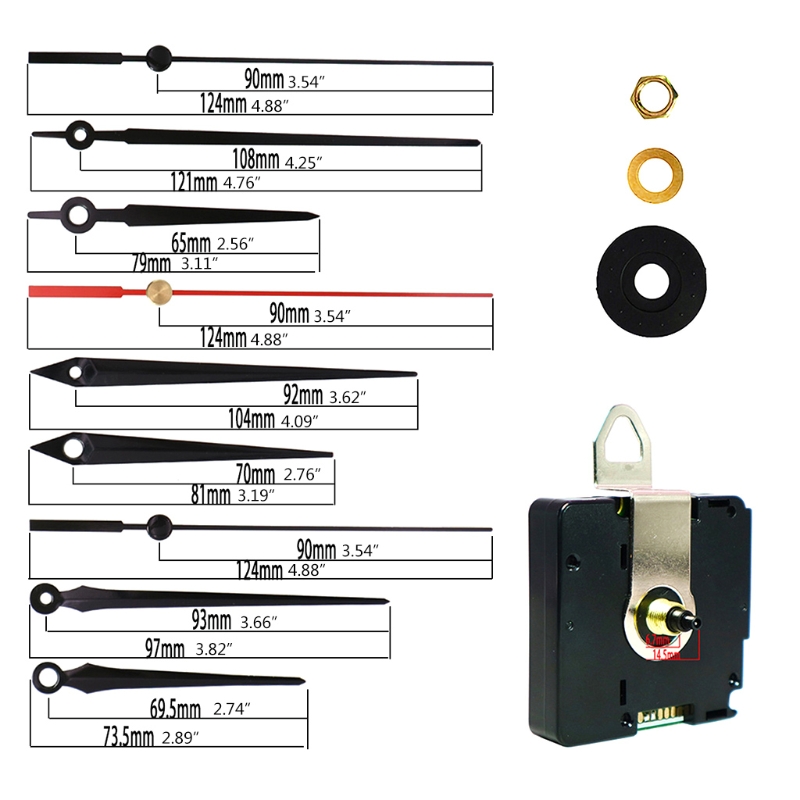 European Region Wall Clock Movement Mechanism with Hands German Version Radio Controlled Automatic Time Adjustment DIY Kit