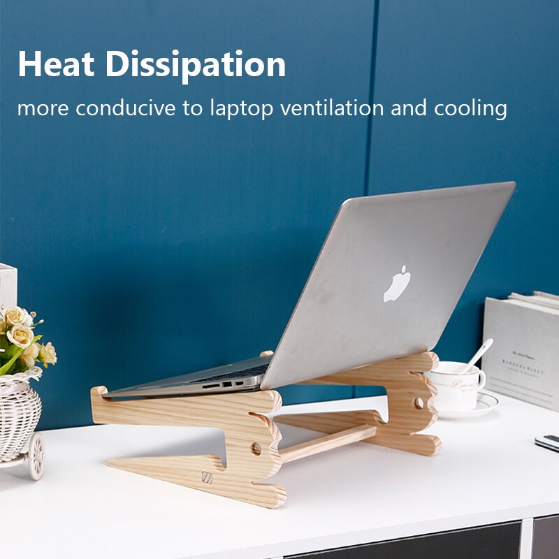 Holz Laptop Stand Kühlung Halterung Für Macbook IPad Tablette Unterstützung Notizbuch Stand Abnehmbare Holz Montieren Vertikale Laptop Halfter
