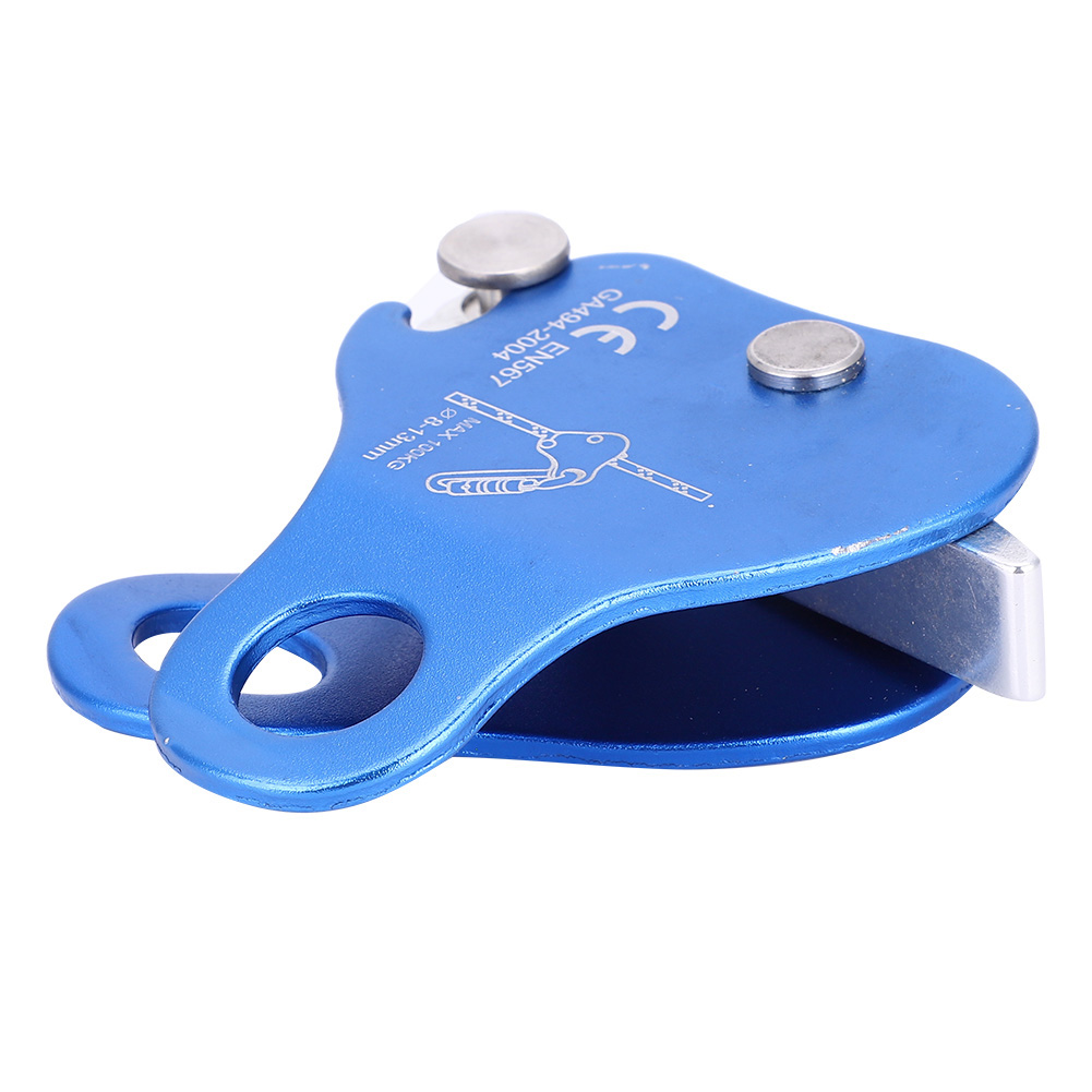 Climbing Rope Clamp Aluminum Alloy Rope Self-locking Grab Portable Climbing Protection Lock For 10-12mm Rope