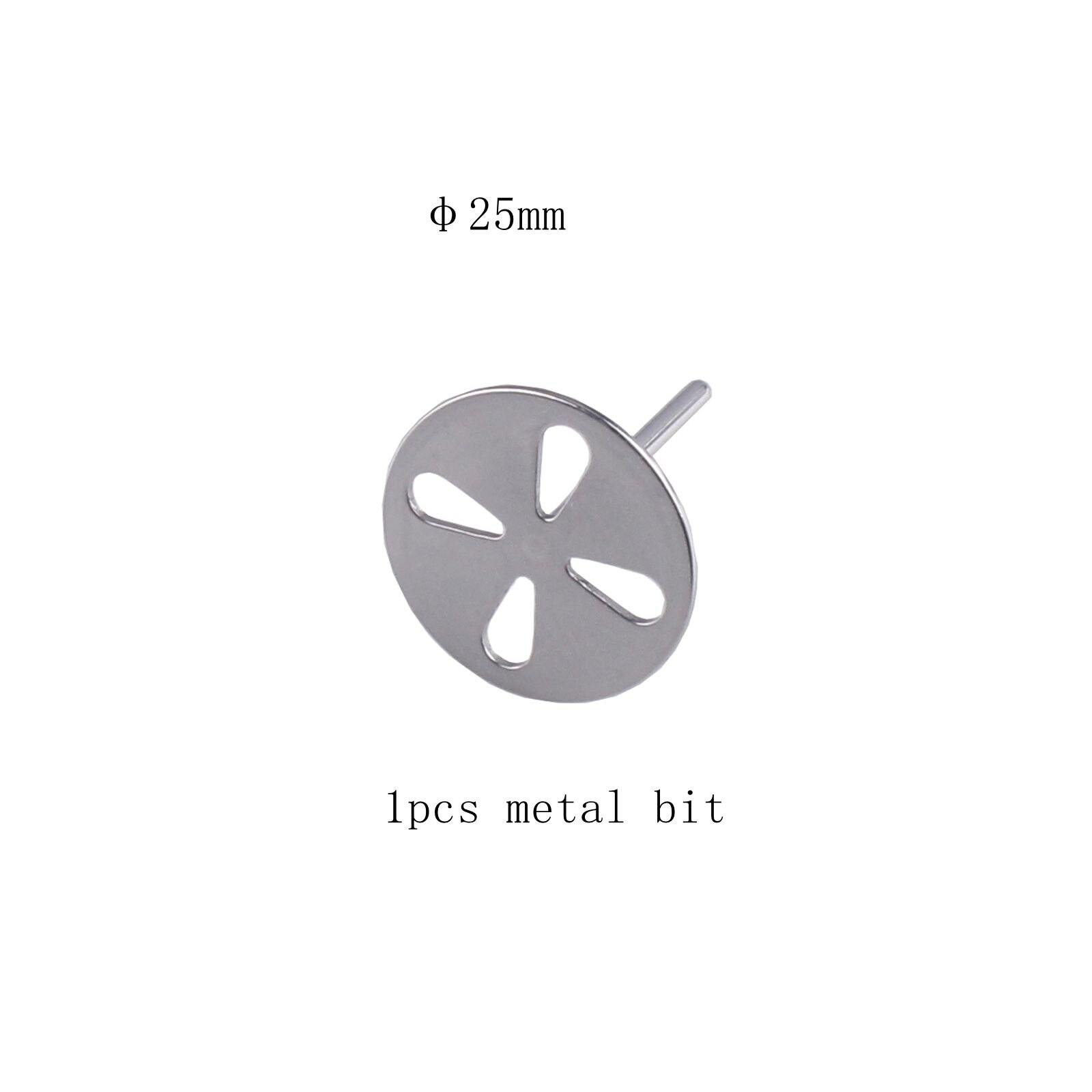 Disco de papel de lija de 25mm con broca de Metal, broca de disco de lijado de pedicura de vástago 3/32 para removedor de callos de piel muerta, Lima eléctrica de pie: 1pcs metal bit