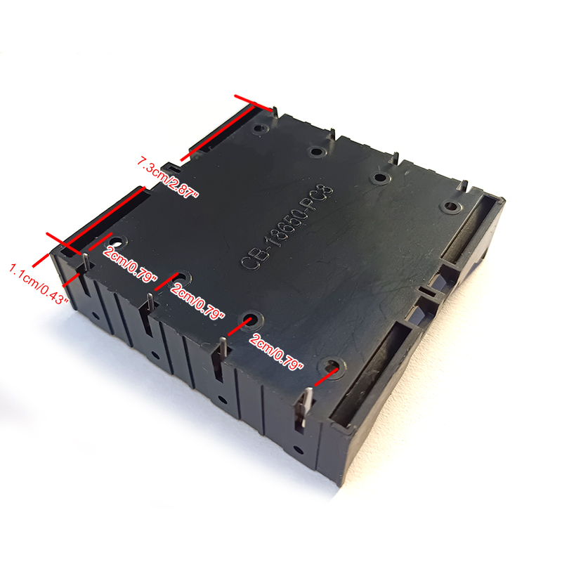 4 sleuven doe-het-zelf abs 18650 powerbank behuizingen 1x 2x 3x 4x 18650 batterijhouder opbergdoos behuizing 1 2 3 sleuf batterijen container harde pin
