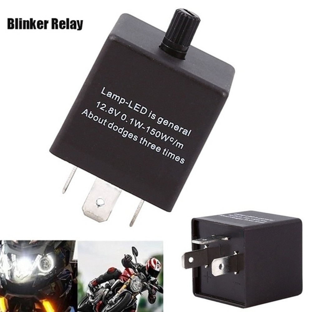 3 Stifte Auto Motorrad LED blinken Relais Blinker 12V Licht Blinker Verstellbare Universal-