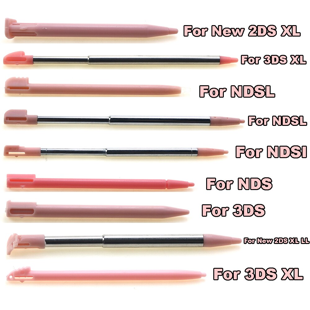 Chenghaoran pinkfarbener teleskop-stift aus metall und kunststoff für touchscreens der größen 2ds 3ds 2ds ll  xl 3ds xl, ndsl, ndsi und nds