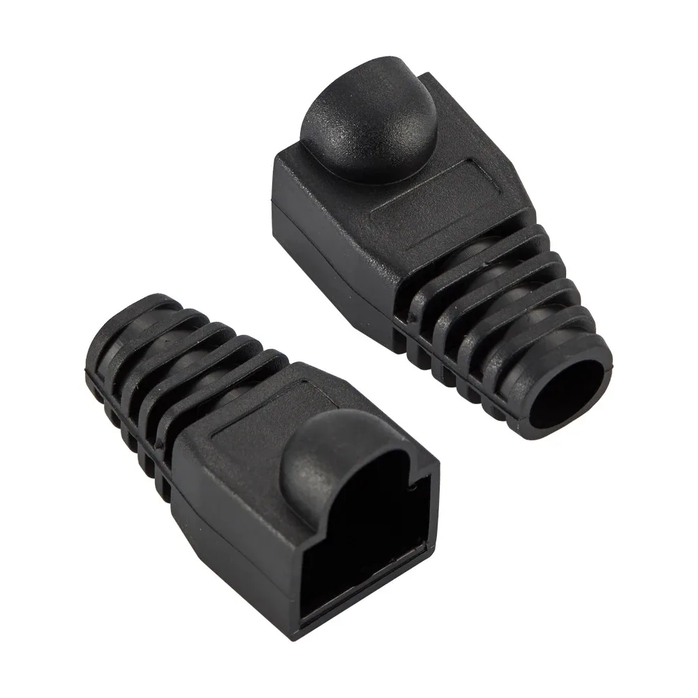 20/50/100 stuks gemengde kleuren cat 5e cat 6 rj45 ethernet netwerkkabel trekontlastingshoezen kabelconnector stekkerafdekking