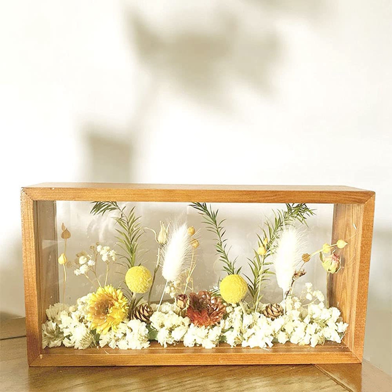 Shadow Photo Frame Wooden Double-Sided High-Definition Acrylic Storage Box DIY Display Box
