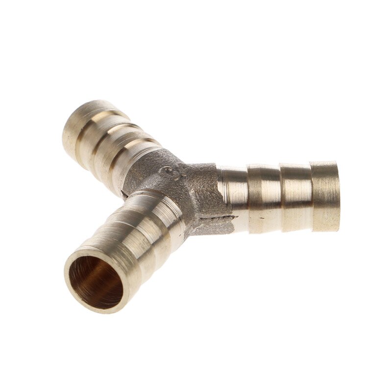 6-16mm Brass Y Piece 3 Way Fuel Hose Joiner Connector For Air Oil Gas