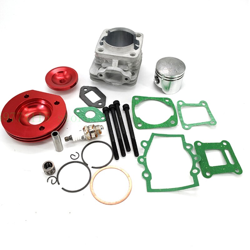44mm cilindro Assy gran cilindro 44-6 Kit 2 ranuras para 47cc 49cc Mini suciedad ATV bolsillo bicis Minimoto: Rojo