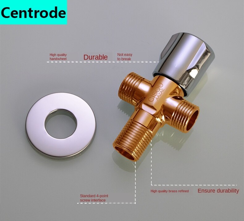 Brass triangle valve water stop valve 1/2IN 3/4IN Thread washing machine connector