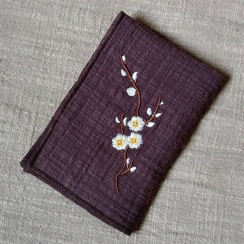 Toallas de té chinas bordadas, tejido con patrón de ciruela, absorción de agua, cuenco ecológico, accesorios de limpieza de tetera, 1 ud.: 04