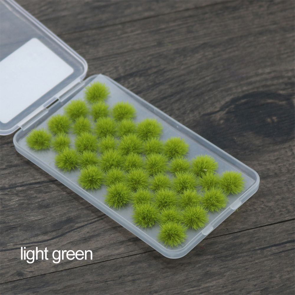 39PCS 5mm Artificial Grass Modeling Static Grass Tuft Self Adhesive Static Grass Railway Micro Landscape Wargaming Terrain Model: light green