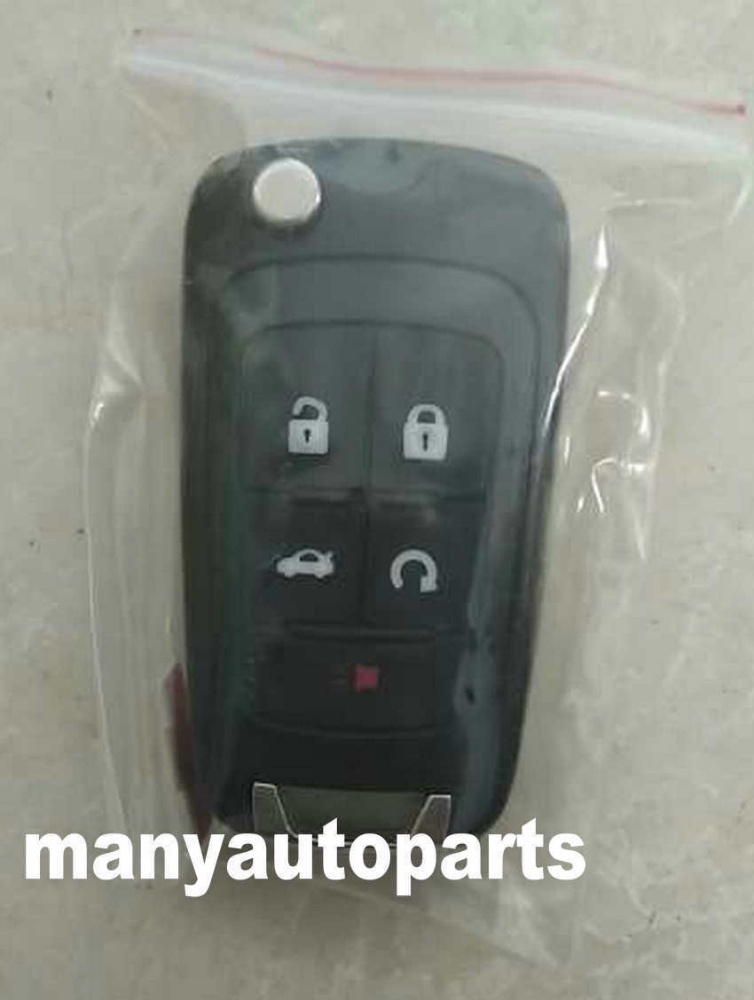 Flip Key Shell geschikt voor CHEVROLET Remote Key Case Fob Vervanging 5 Knop
