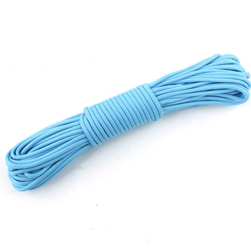 Im Dunkeln leuchtendes Leuchtseil, 9 Stränge, 4 mm Paracord, Nylon, 550 Zeltschnur, Outdoor-Fallschirm-Lanyard, Camping, Überleben, EDC: YELLOW / 31 mt