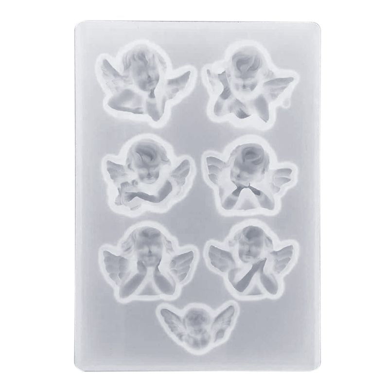 Engeltje Shape Silicone Mold Diy Klei Uv Epoxyhars Mallen Hanger Sieraden Maken Mould