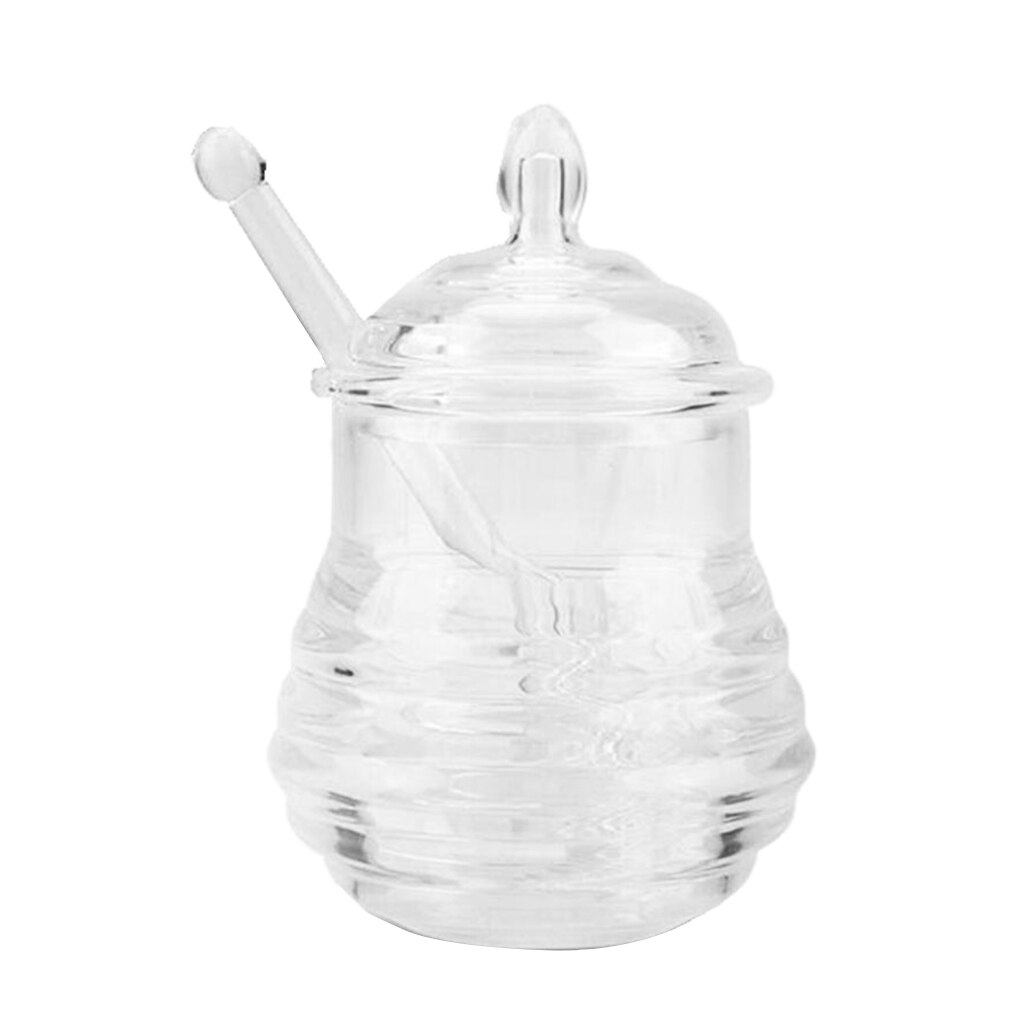 FytStycale Distributeur De Verre Pot De Miel Transparent Robuste Avec