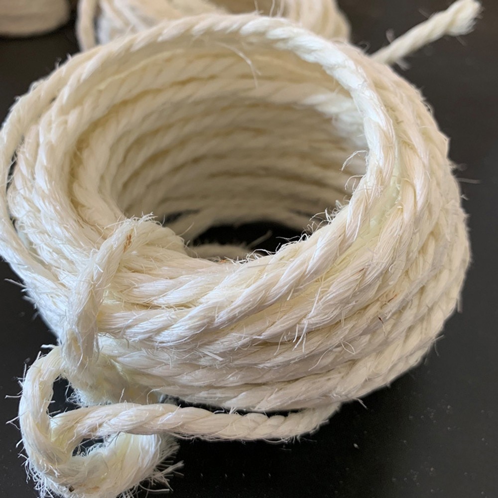 3/5/10/20M Pet Scratcher Post Hemp Rope DIY Sisal Rope for Cat Scratch Tree Funny Cat Toys Binding Rope for Cat Catching Frame