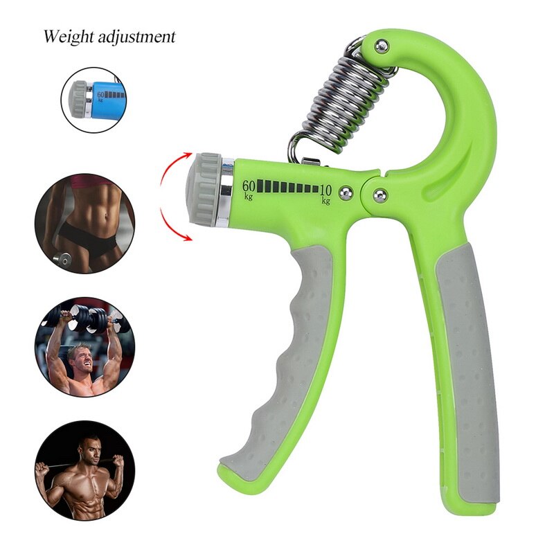5-60Kg Gym Fitness Hand Grip Mannen Verstelbare Vinger Zware Exerciser Sterkte Voor Spier Herstel Hand Gripper Trainer: Blauw