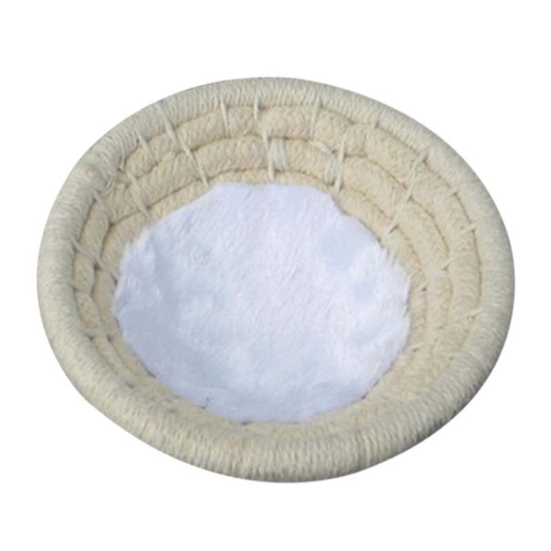 Rond tissé à la main coton corde oiseau élevage nid perruche paille soie doux confortable petit perroquet Cage éclosion Den maison animal de compagnie Bir: B