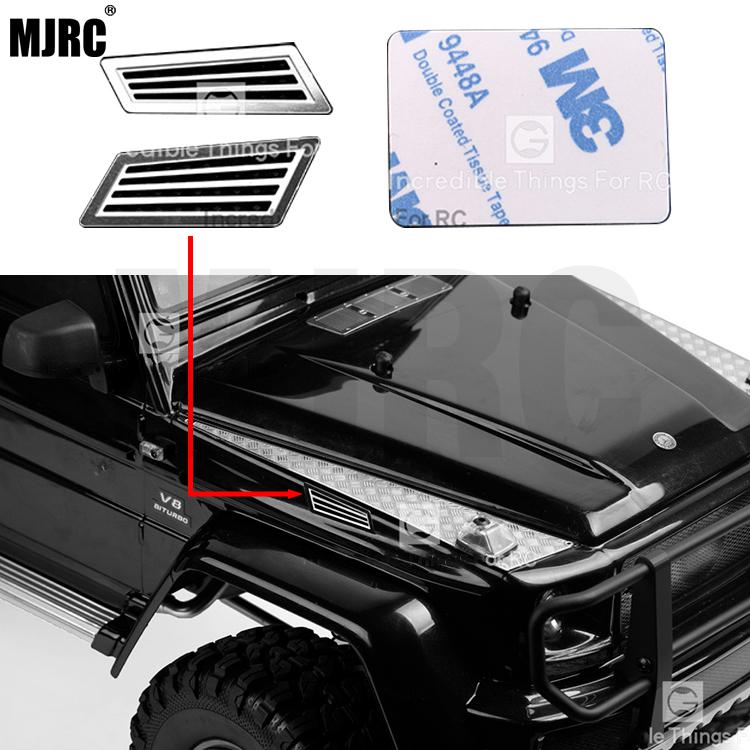 Rvs Mesh Side Grille Cover Voor 1/10 TRX-6 G63 Intake Grille TRX-4 G500 Rc Simulatie Klimmen Accessoire
