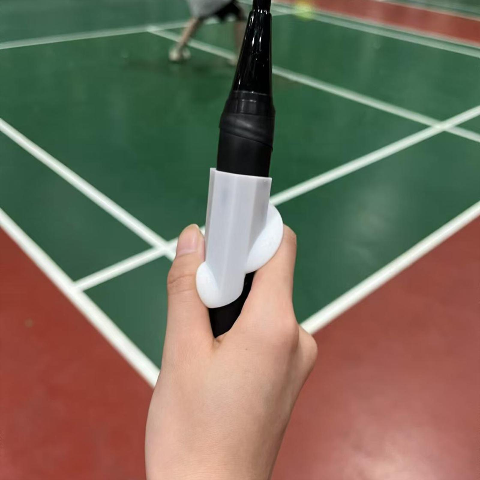 Ayuda para agarre de bádminton, ayuda para agarre de raqueta, suministros ergonómicos, accesorios para bádminton